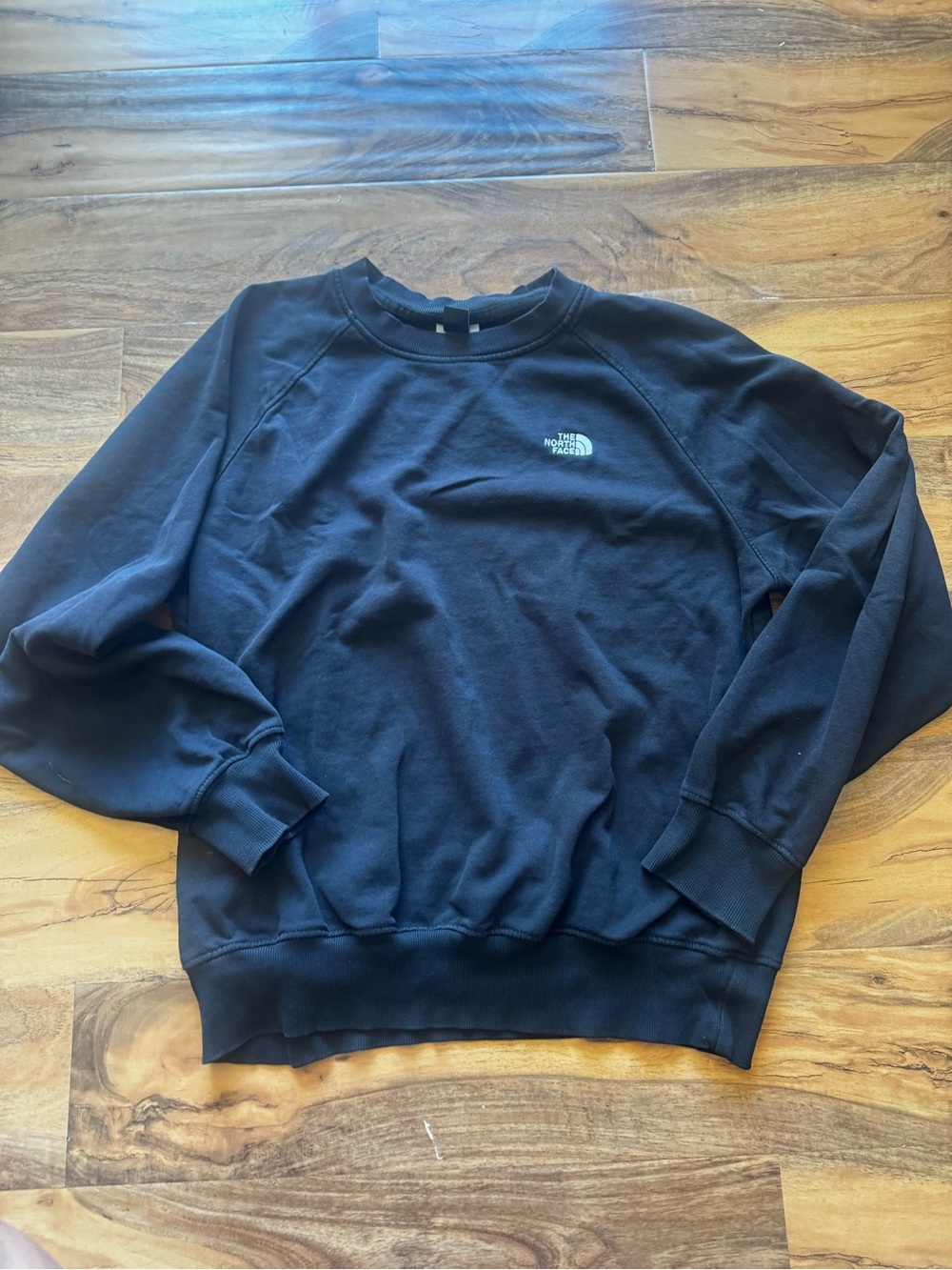 The North Face Men's Navy Crewneck Sweatshirt with Small Logo